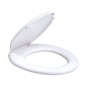 ABATTANT WC ECOLINE blanc couvercle 415x330x14MM siège 440x370x21MM