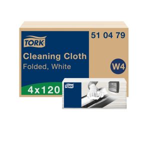 CHIFFON NETTOYAGE W4 blanc plié 41.5x35.5CM 120 x 4 paquets