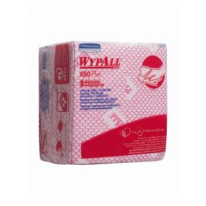 LAVETTE X80+ rouge gaufrée 33,5x35,5CM plié en 4 30 x 8 pochettes