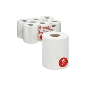 ESSUYEUR blanc 1 pli 38x18,3CM bobine dévidage central reach 430 x 6 bobines