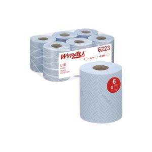 ESSUYEUR bleu 1 pli 38x18,3CM bobine dévidage central reach 430 x 6 bobines
