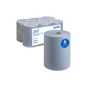ESSUIE-MAINS ESSENTIAL embossé slimroll roulé bleu 1 pli 190M x6 bobines