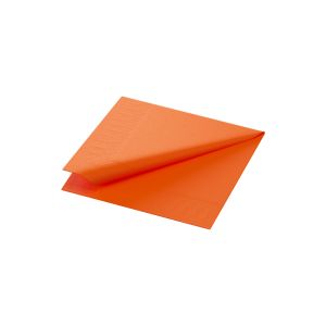 SERVIETTE OUATE SUN orange 24x24CM 2 plis pliage en 4 300 x8 soit 2400 serviettes