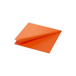 SERVIETTE OUATE SUN orange 33x33CM 2 plis pliage en 4 125 x16 soit 2000 serviettes