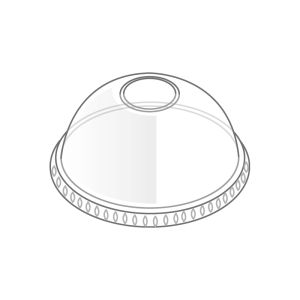 COUVERCLE DOME POT POKEPACK à déssert PET diamètre 92MM 50x 20 paquets = 1000