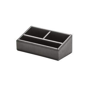 PORTE-SACHETS CHARME aspect cuir noir l'unité