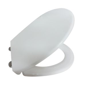 ABATTANT WC DUPLEX blanc thermoplastique antibactérien et freins de chute