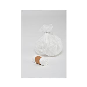 SAC POUBELLE A LIEN CLASSIQUE PEHD blanc 20L 10µ 0,44x0,48M 50 x20 rouleaux soit 1000
