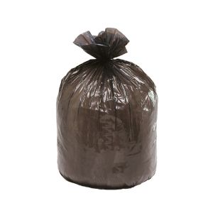SAC POUBELLE A LIEN CLASSIQUE PEHD noir 50L 14µ 0,68x0,74M 50 x10 rouleaux soit 500
