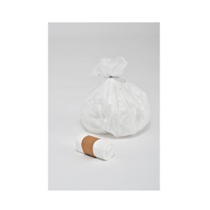 SAC POUBELLE A LIEN CLASSIQUE PEHD blanc 50L 14µ 0,68x0,74M 50 x10 rouleaux soit 500