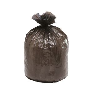 SAC POUBELLE A LIEN CLASSIQUE PEHD noir 130L 18µ 0,8x1,12M 25 x10 rouleaux