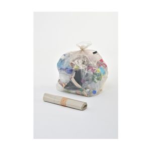 SAC POUBELLE A LIEN CLASSIQUE PEBD translucide 110L 25µ 1x0.68M  25 x10 rouleaux
