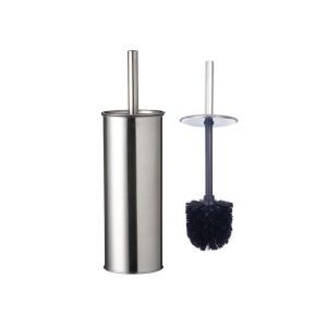 COMBINE WC inox avec brosse noire et support x1