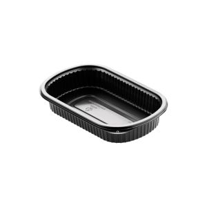 COFFRET REPAS noir 1 compartiment PP 0,8L 24x15x4CM 50 x 5 paquets