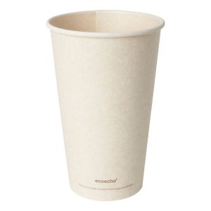 TASSE SWEET bagasse PLA décoré pour boisson chaude 47CL 36 x 25 paquets