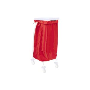 SAC A LINGE fond plad 65L rayé rouge fermeture CVB 95x65CM