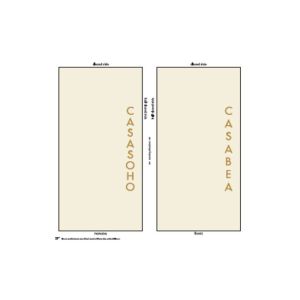 SERVIETTE DUNISOFT IMPRIMEE CASABEA 40x40CM crème 60 x 12 paquets = 720