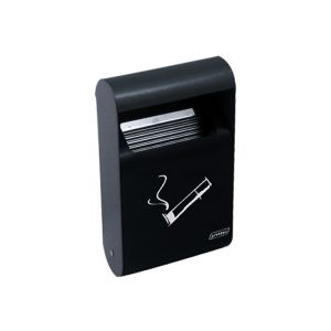 CENDRIER MURAL anti-UV gris pour 150 mégots 1.5L avec clé