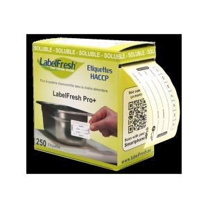 ETIQUETTES LabelFresh Pro solubles 70x40MM 7 jours boite de 250 étiquettes