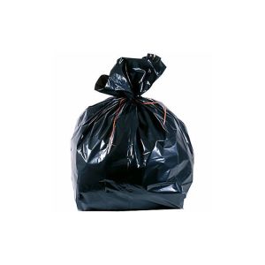 SAC POUBELLE A LIEN CLASSIQUE PEBD noir 50L 32µ 680x740 25 x10 rouleaux