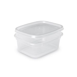 BOITE COUVERCLE PRESTIPACK translucide plat chaud 300CC 50x 12 sachets