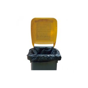 SAC CONTAINER PEBD noir 240L 50µ 1.35X1.15M 10 x10 rouleaux soit 100 sacs