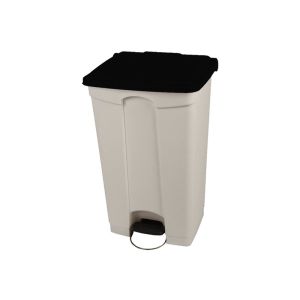 COLLECTEUR A PEDALE déchets alimentaires 82x41,2x50CM blanc/gris foncé 90L