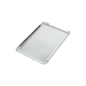 PLATEAU EN CARTON argent/or extra fort 28x42CM paquet de 25