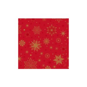 SERVIETTE OUATE Stargazing rouge 40x40CM 4 plis 50 x6 paquets