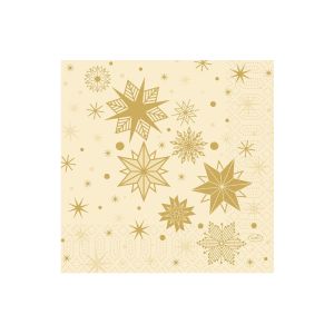 SERVIETTE OUATE Stargazing crème 33x33CM 3 plis 50 x10 paquets