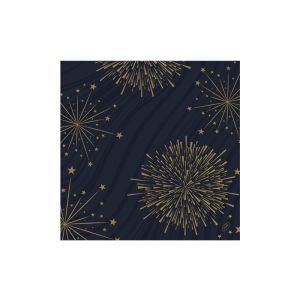 SERVIETTE DUNISOFT BIO Sparkly noir 40x40CM 60 x6 paquets