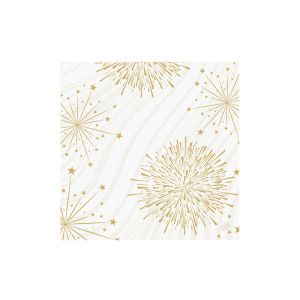 SERVIETTE DUNISOFT BIO Sparkly blanc 40x40CM 60 x6 paquets