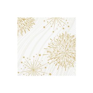 SERVIETTE OUATE BIO Sparkly White 33x33CM 3plis 50 x10 paquets