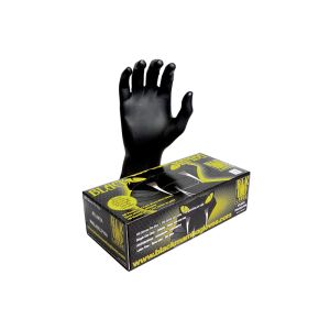 GANT NITRILE non poudré noir solide et souple taille S=6/7 boite de 100
