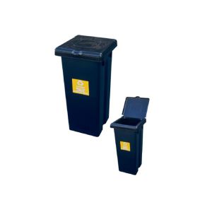 POUBELLE FIT TRI SELECTIF couvercle fermé bleu 50L