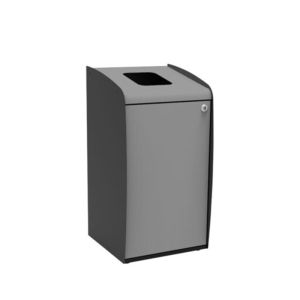 POUBELLE ROXY TRI SELECTIF modulaire noir et gris 80L