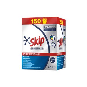 SKIP PROFESSIONNEL ACTIVE CLEAN 150 lavages lessive liquide concenrée 7.5L