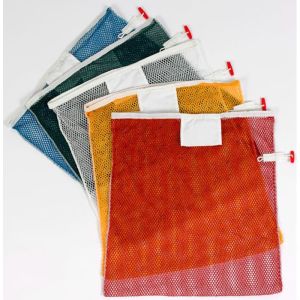 FILET DE LAVAGE DU LINGE grande maille à barette souple marron 40x60CM