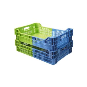 BAC GERBABLE AJOURE emboitable bleu et vert 45L 60x40x24.4CM