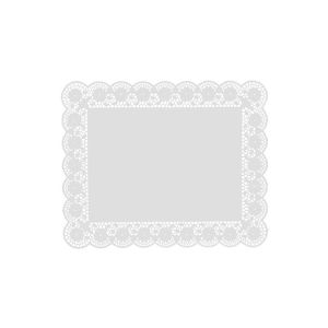 DENTELLE rectangulaire blanche 20x30CM x250