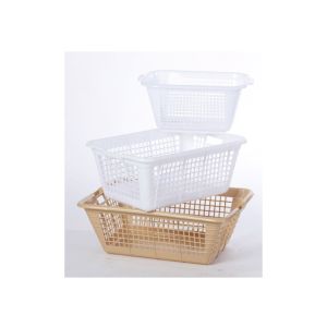 CORBEILLE A LINGE moyen modèle blanche ajourée 720x480x290MM