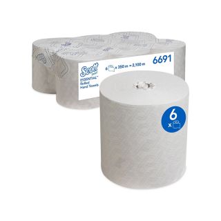 ESSUIE-MAINS ESSENTIAL embossé roulé blanc 1 pli 350M grande capacité 1400 x6 rouleaux